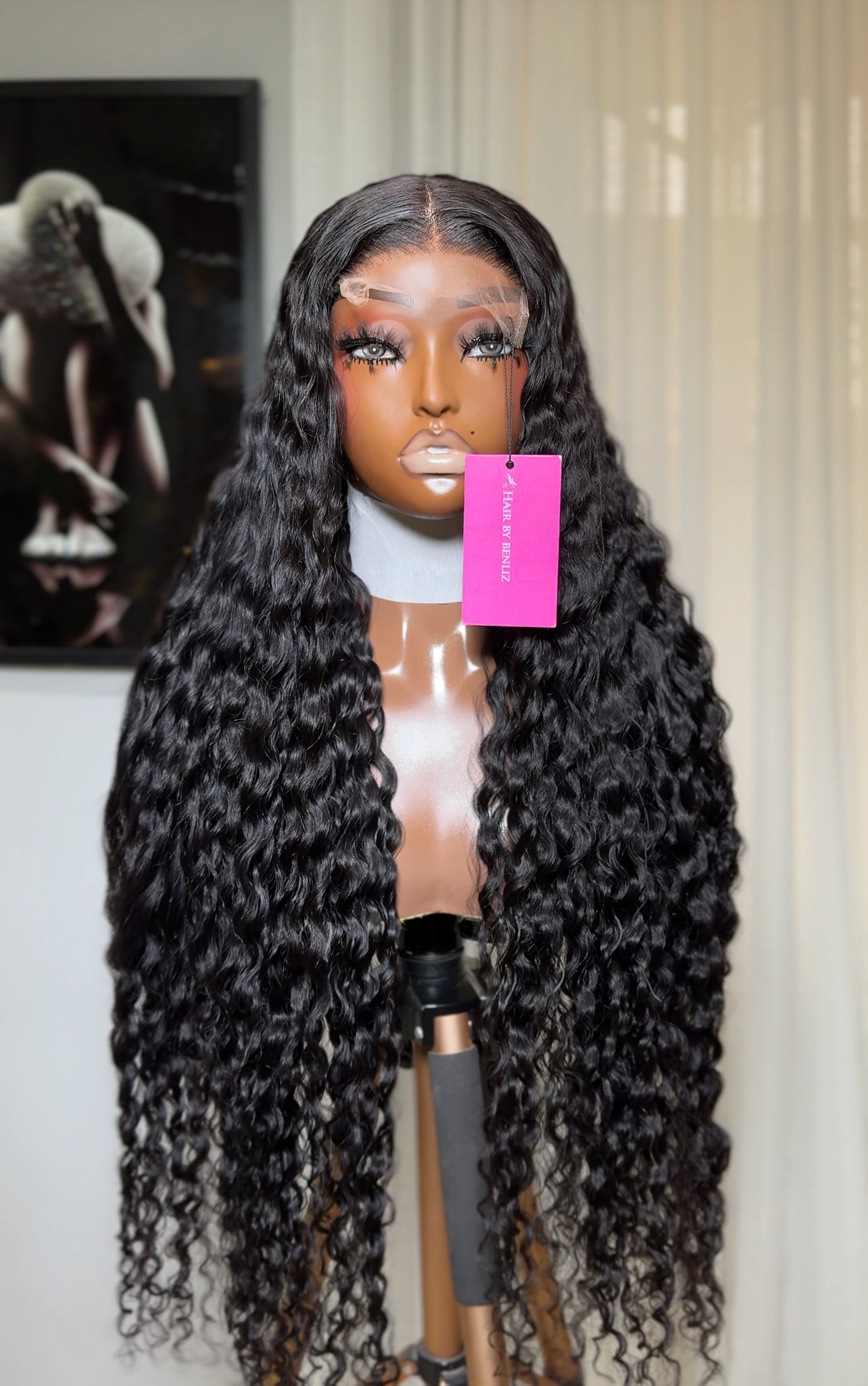 Philippine wave very full 32inches 5by5 HD glueless wig