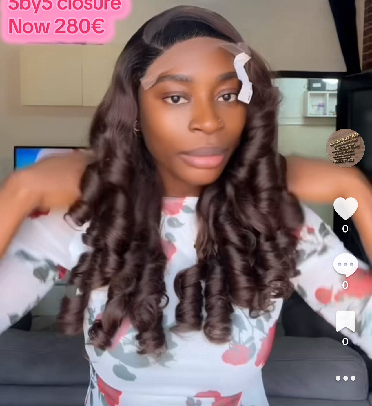 Brown bouncy wig