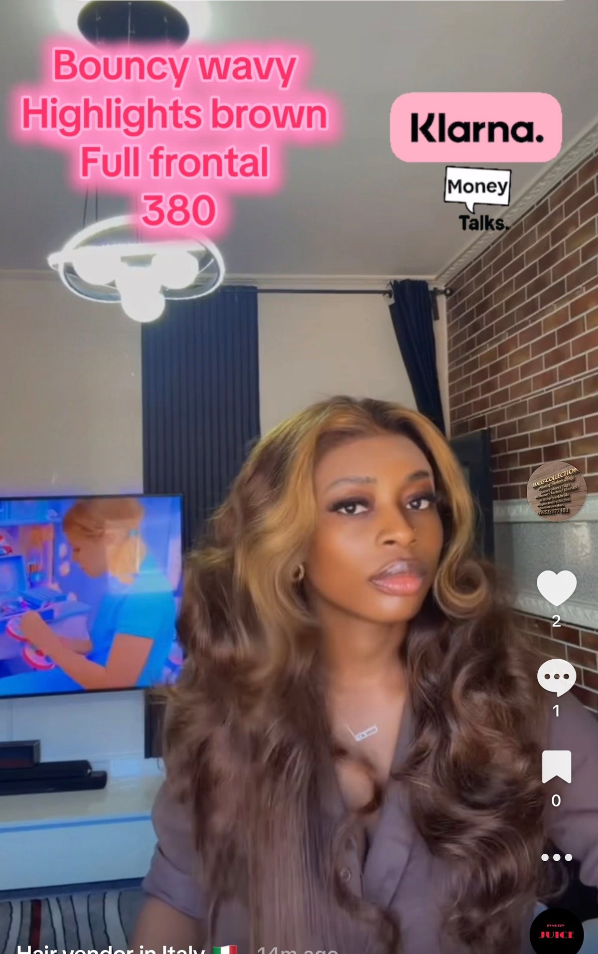 Bouncy wavy full frontal