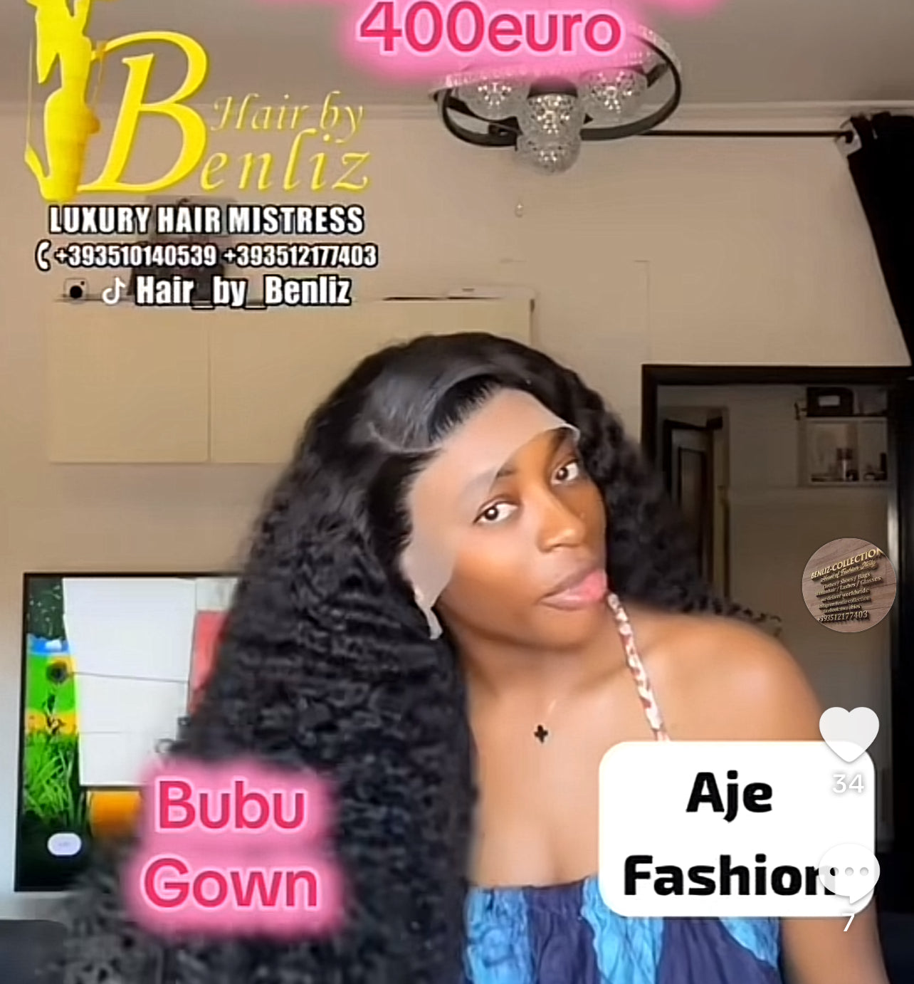 Full frontal Burmese curls 30”