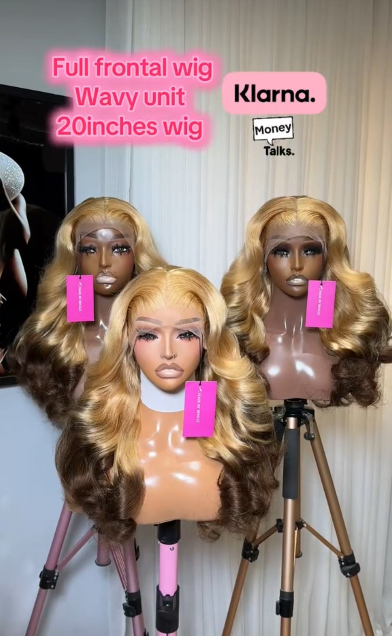 Wavy unit full frontal wig 20”