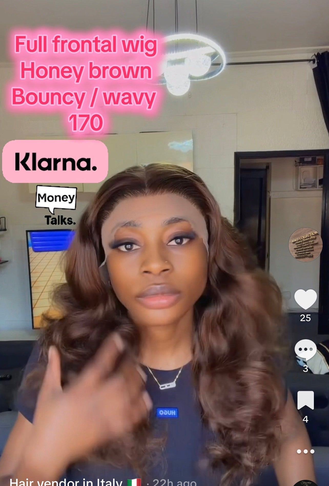 Full frontal wig 18”
