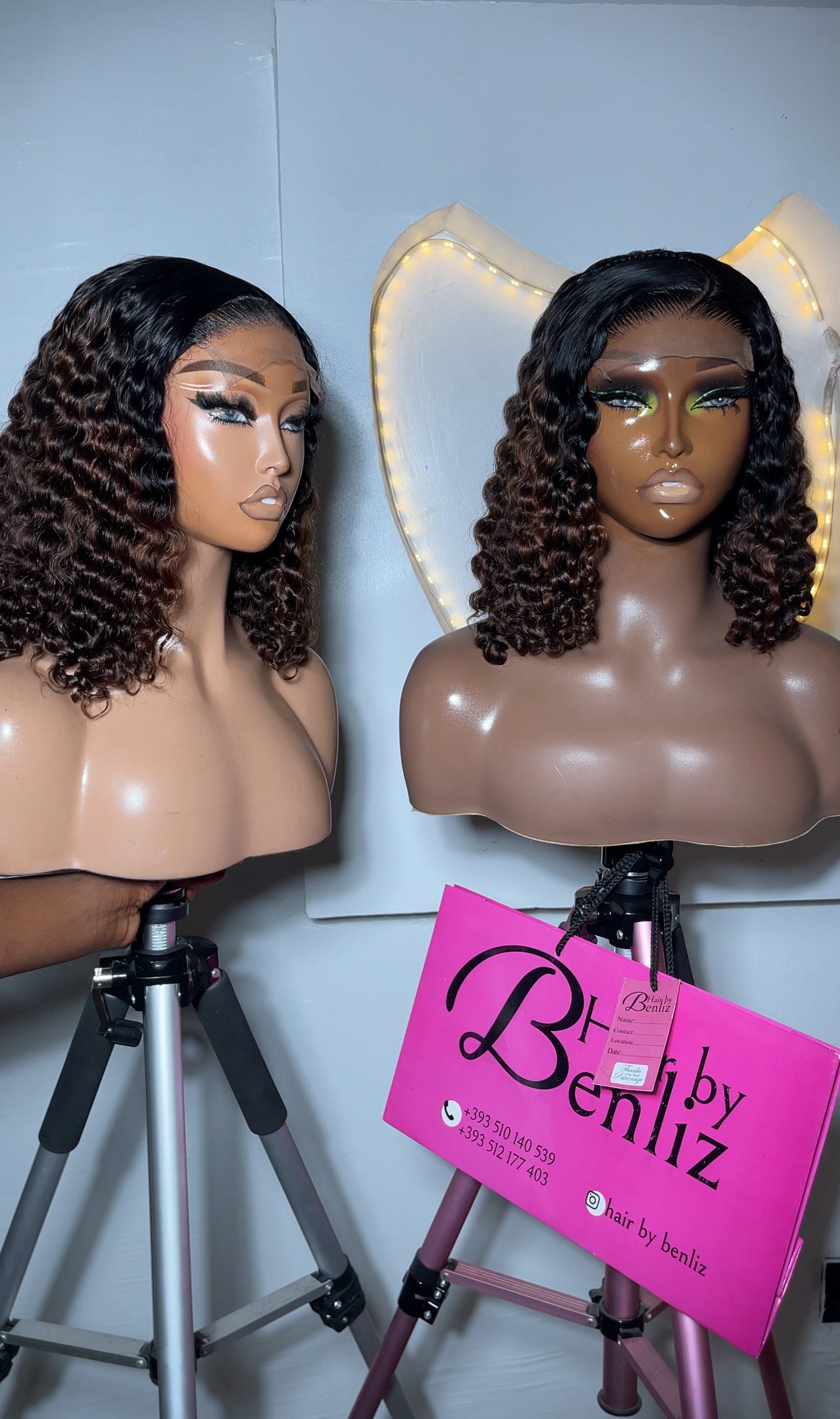 Healthy curls brown mixed black