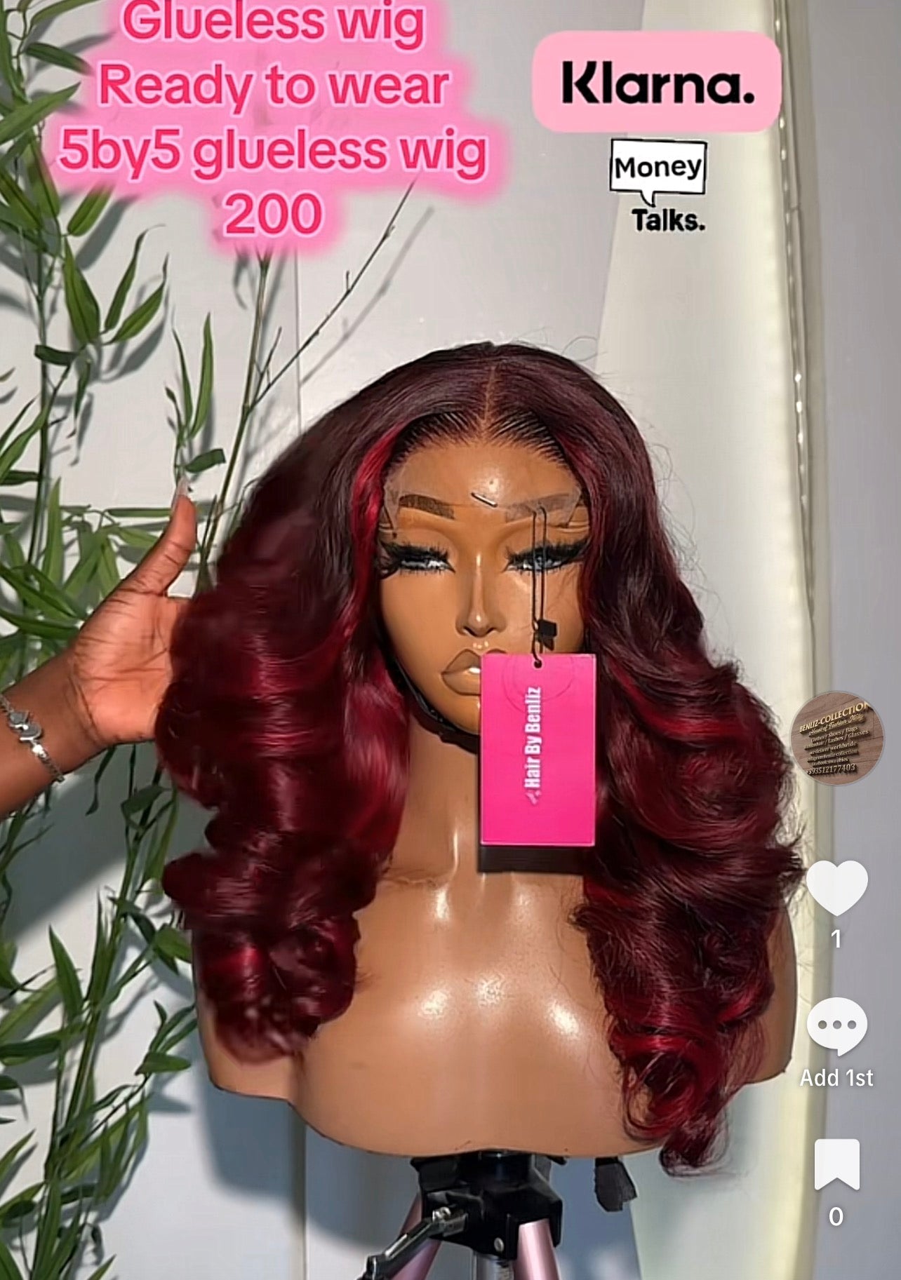 Glueless wig 20”