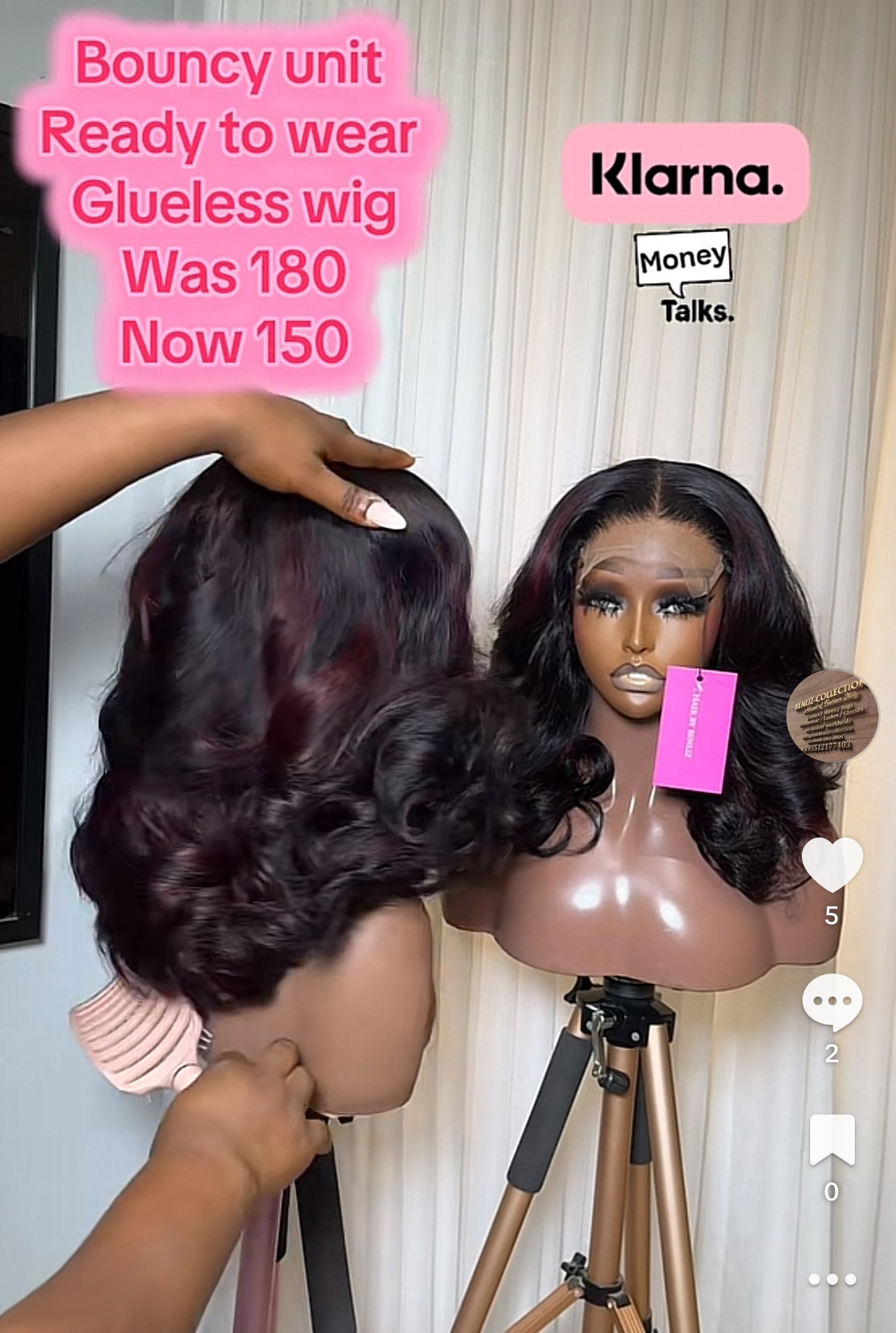 Bouncy wig ready to wear