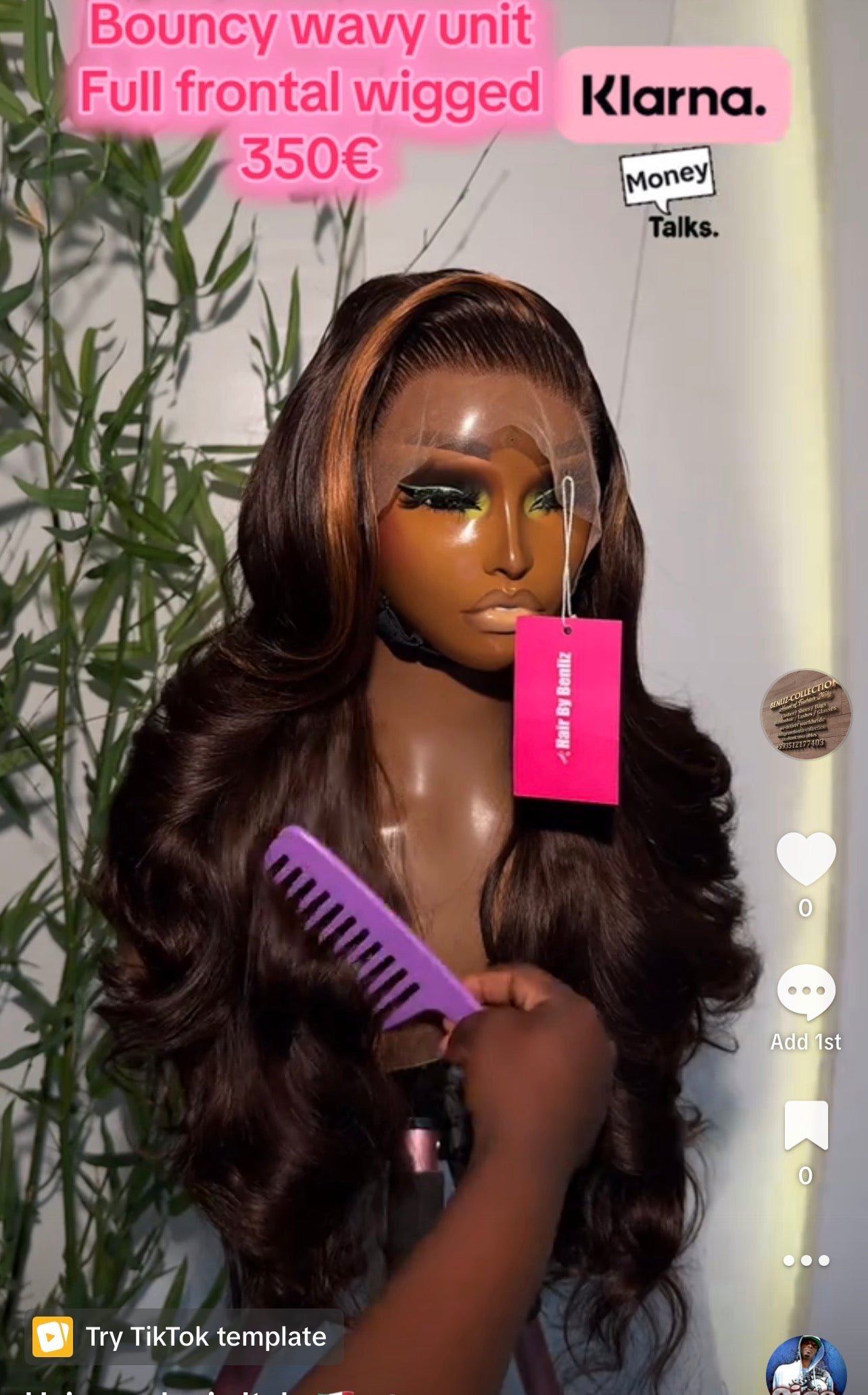 Bouncy wavy full frontal