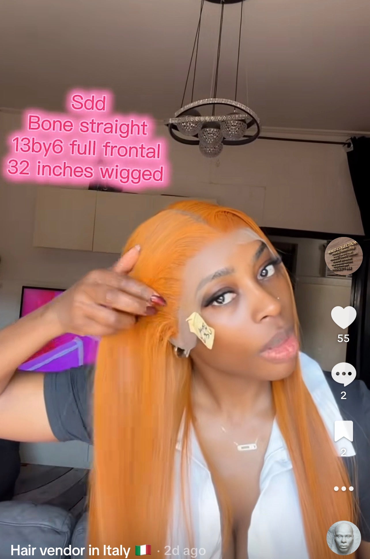 Sdd bone straight 32” full frontal 13by6