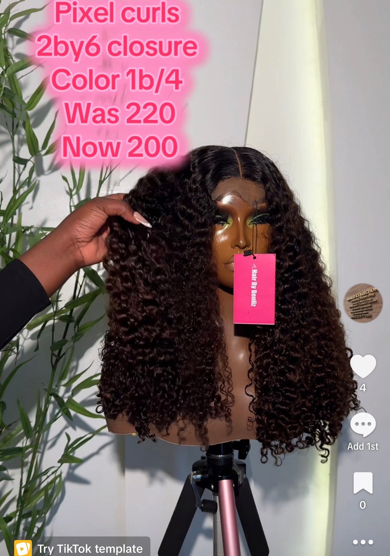 Pixel curls 2by6 closure