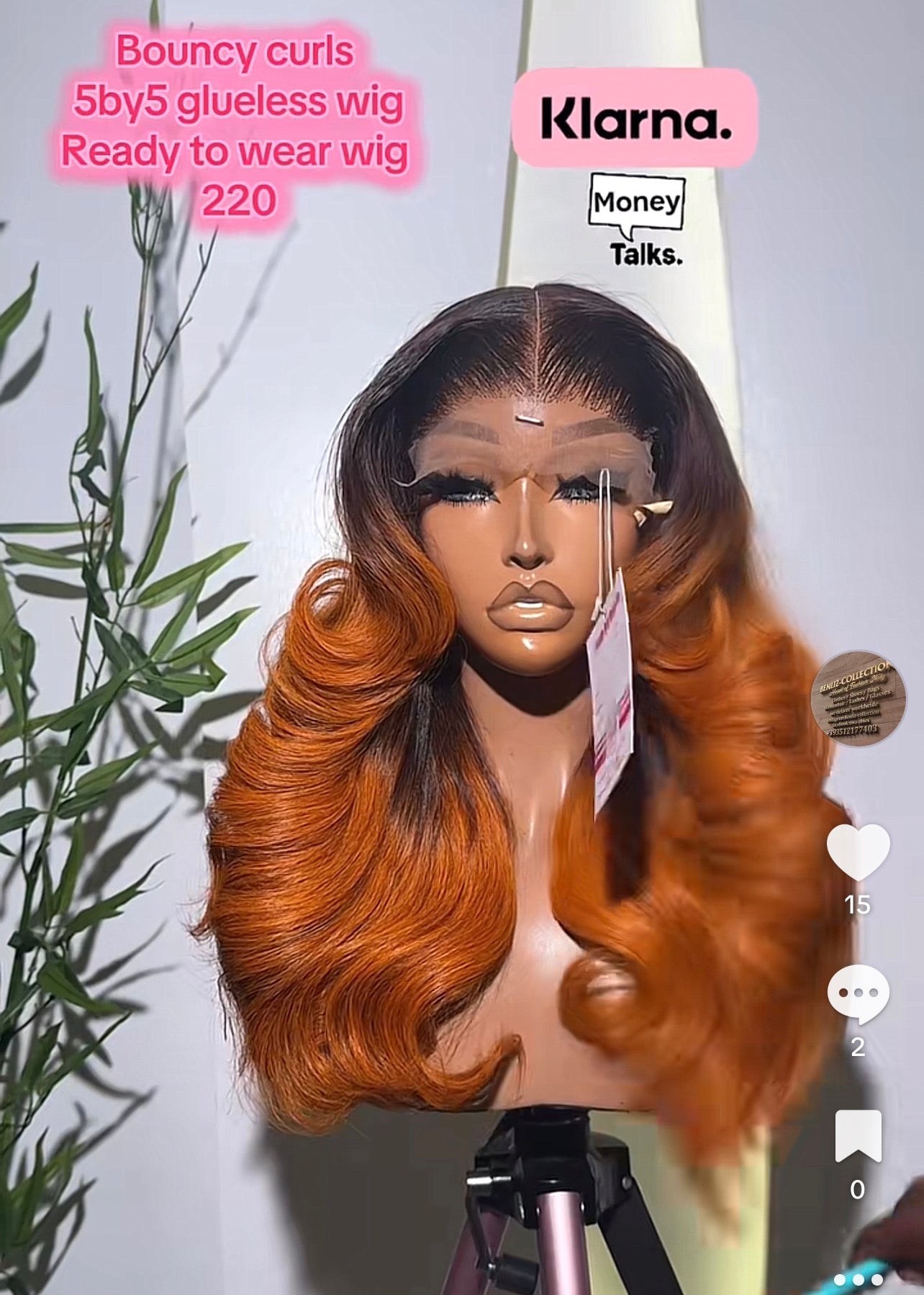 Bouncy wig 5by5 glueless wig