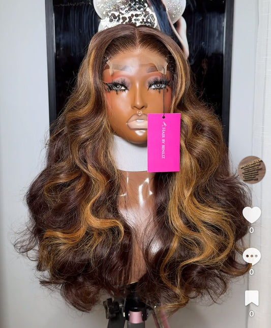 Wavy unit glueless wig