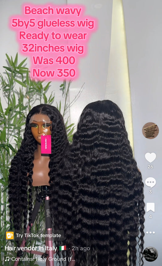 Beach wavy 32”