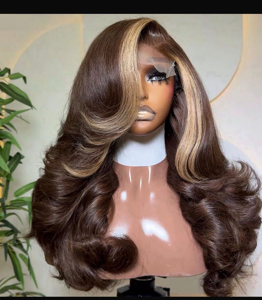 Bouncy unit 5by5 glueless wig