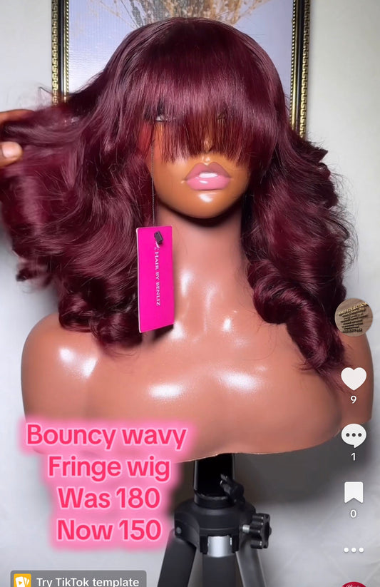 Fringe bouncy wavy