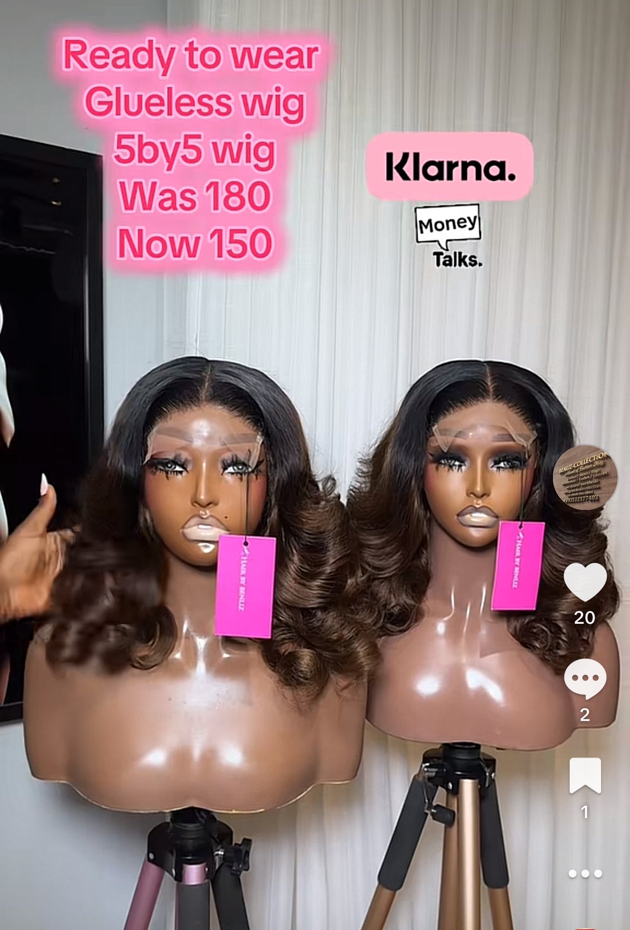 Gluesless wig 5by5 lace