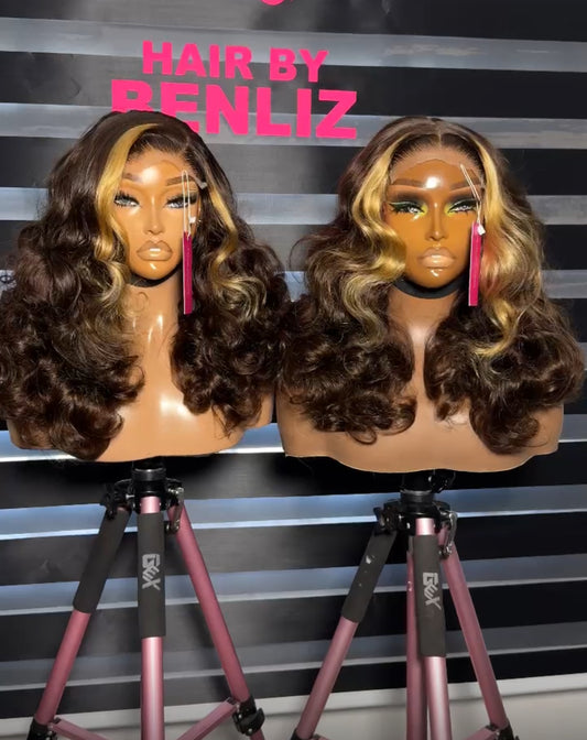 Bouncy wig 5by5 closure