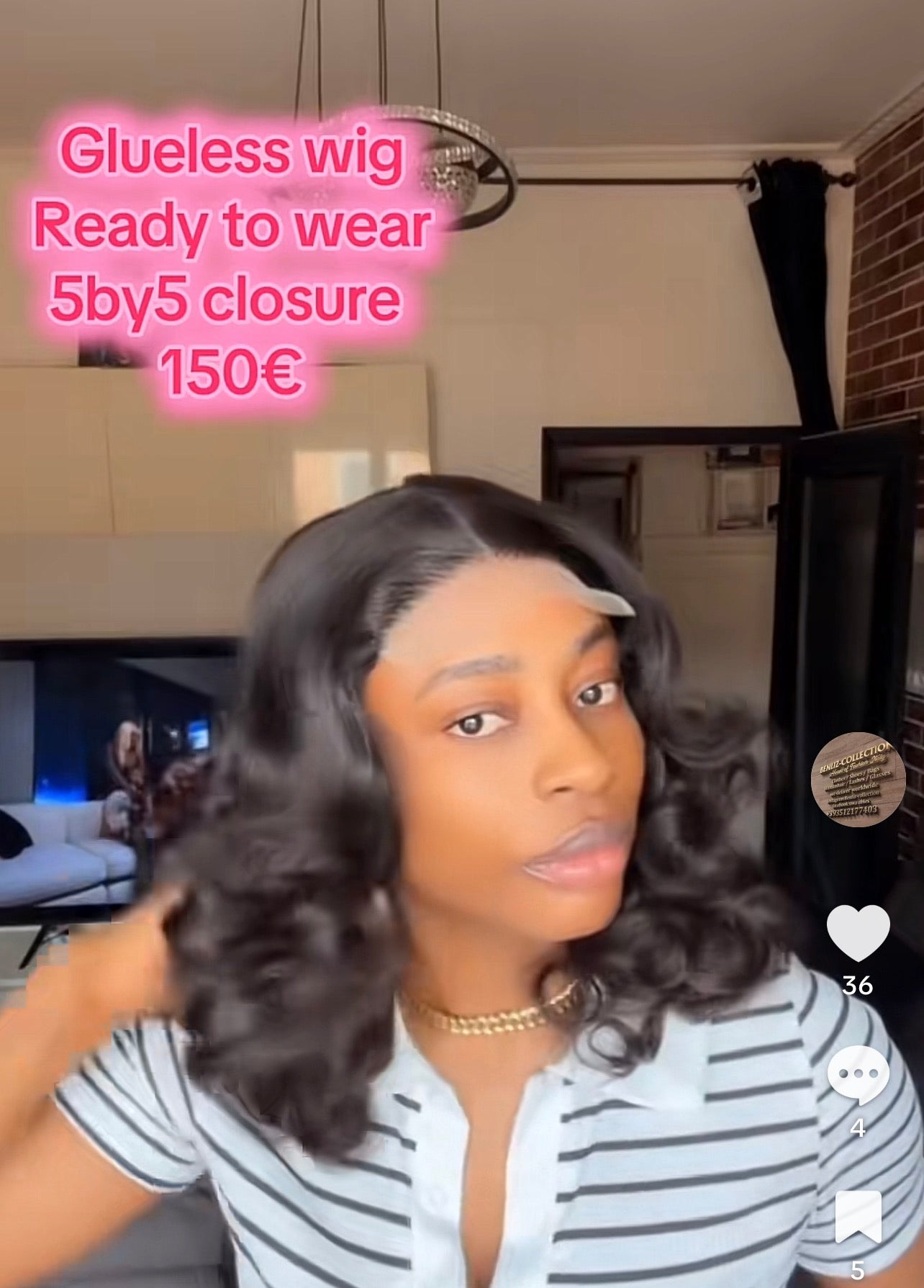 5by5 glueless wig