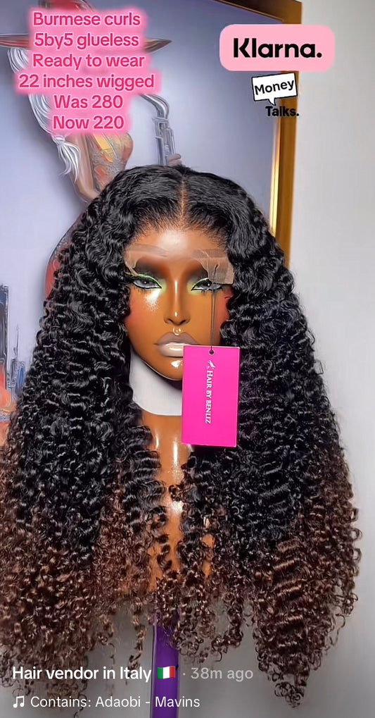 Burmese curls 5by5 glueless