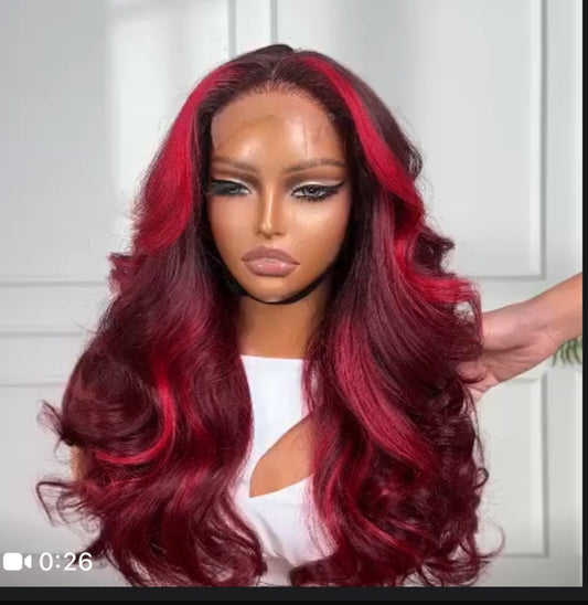 Bouncy with red highlights