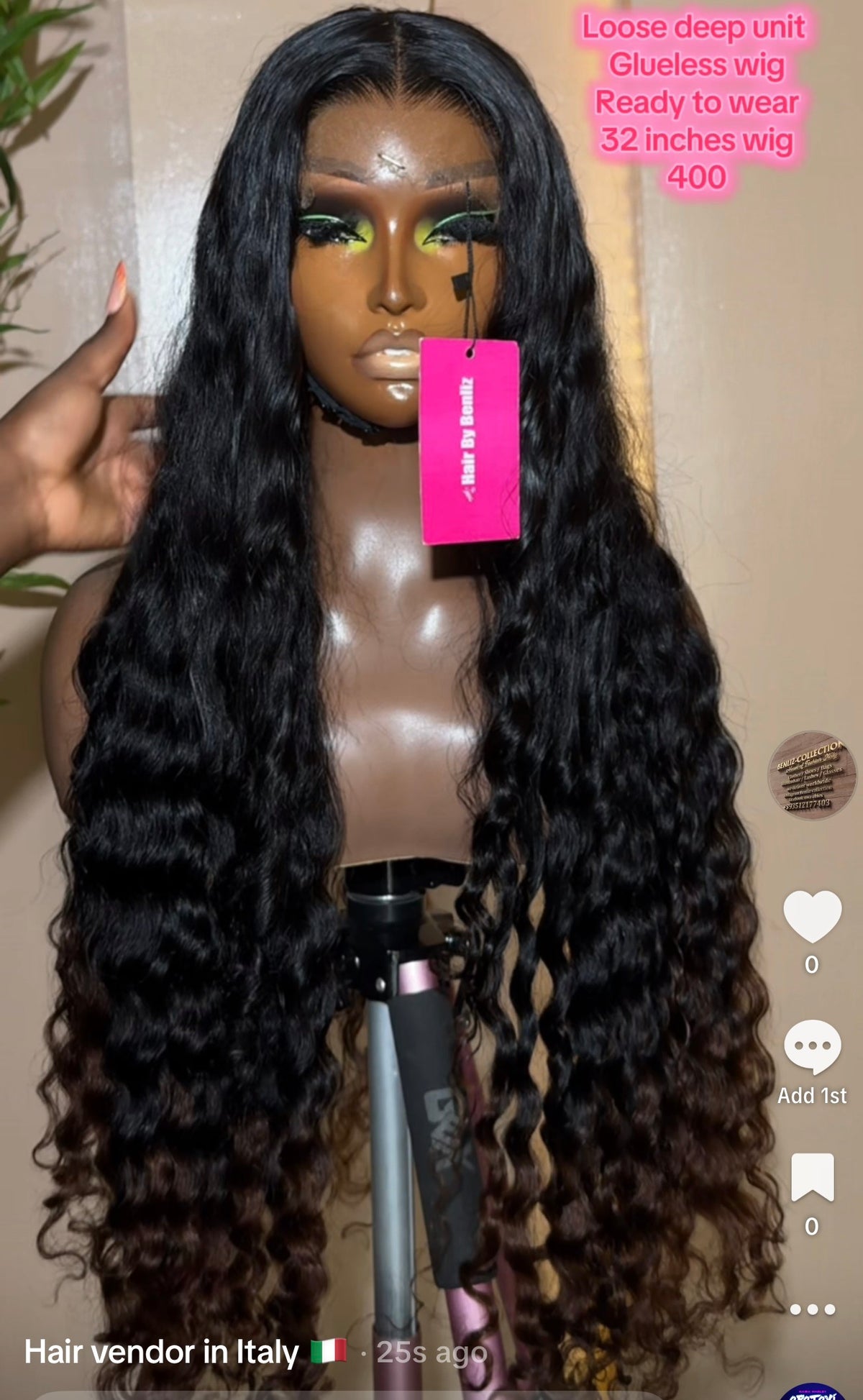 Loose deep 32” ready to wear
