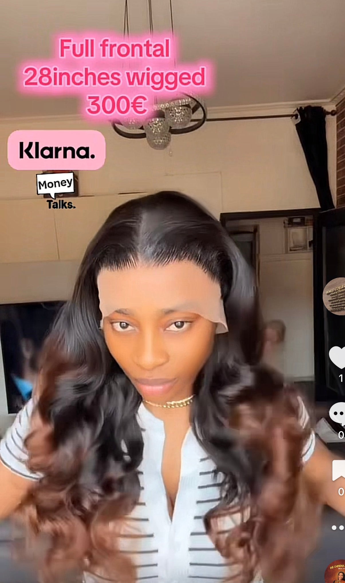 Full frontal wig 28”
