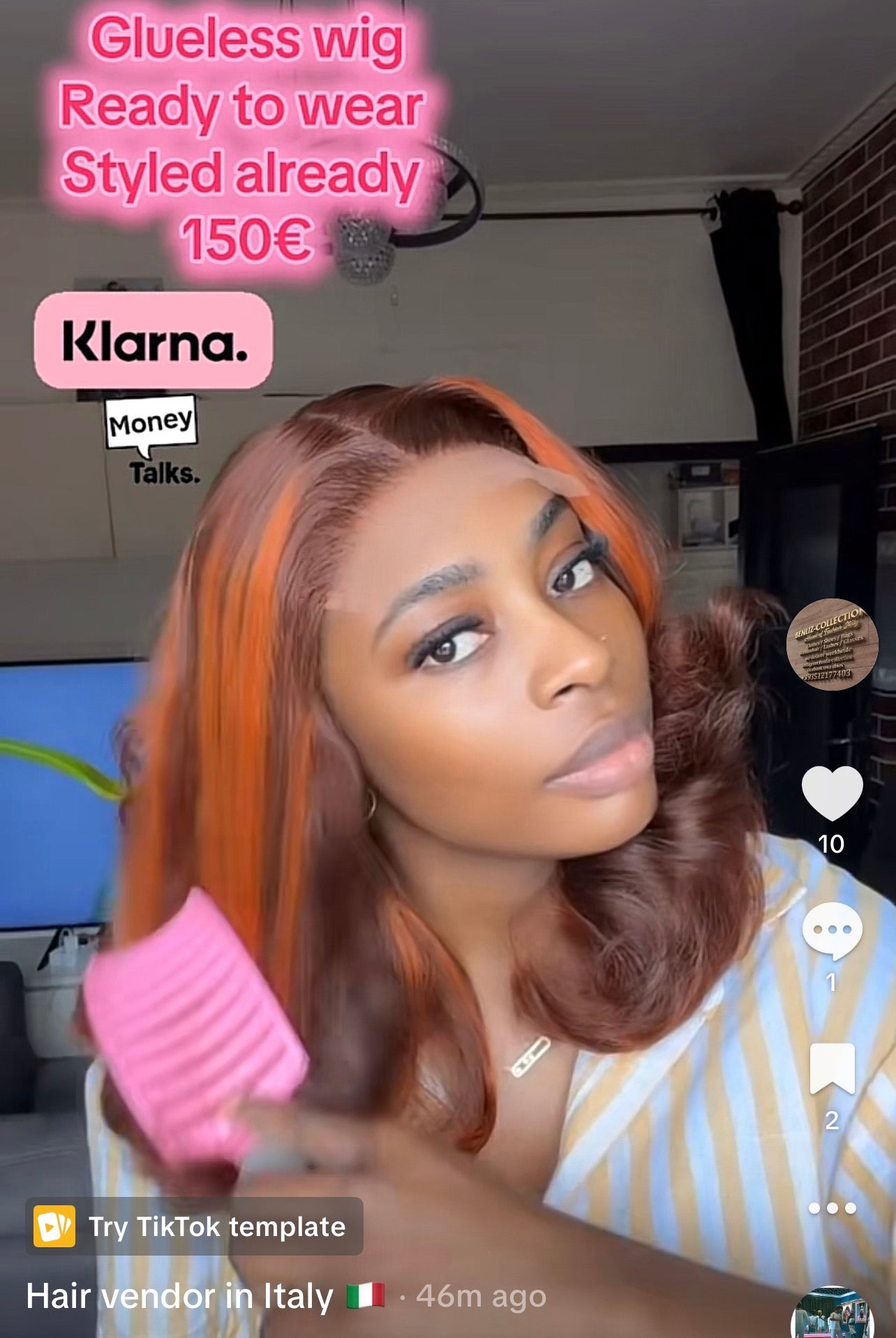 Glueless wig
