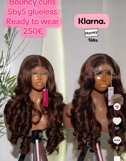 Bouncy wig ready to wear