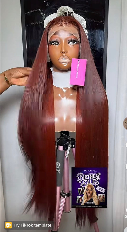 Sdd bone straight 32” full frontal wig