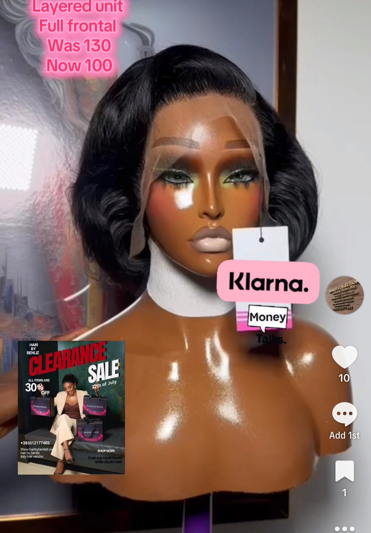 Full frontal wig