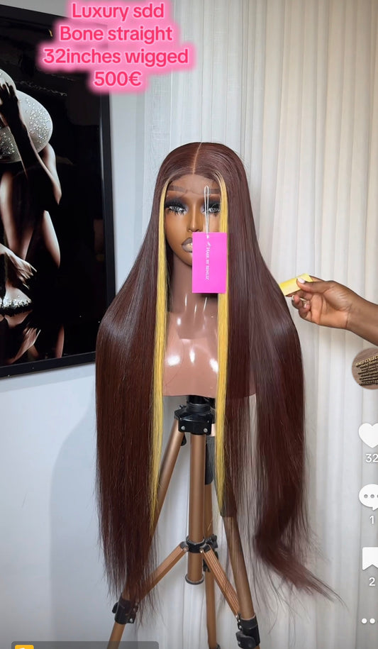 Luxury sdd bone straight 32”