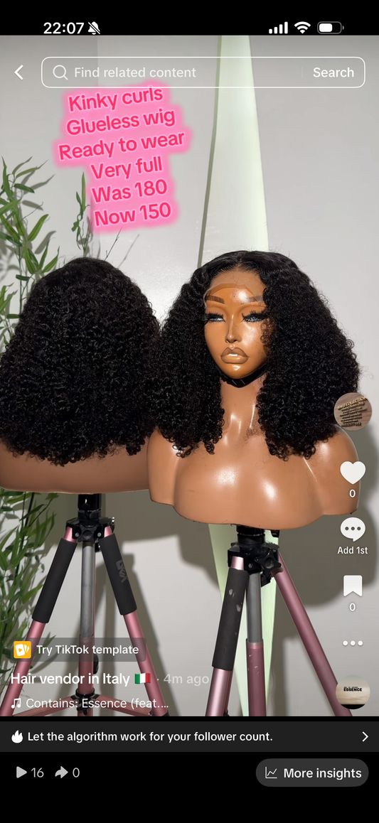 Kinky curls glueless
